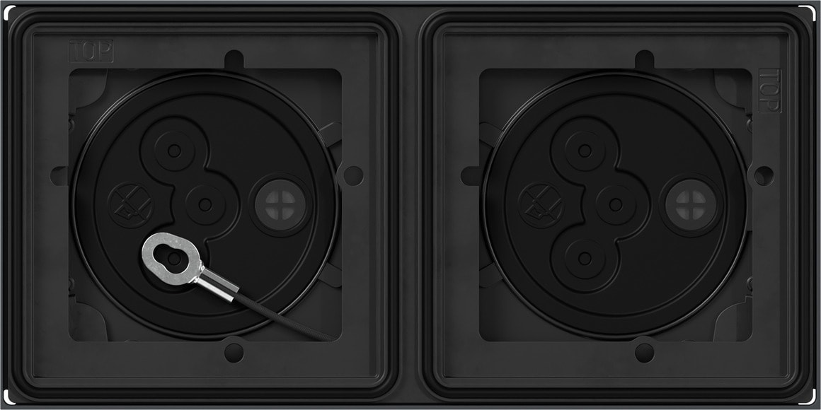 GIRA - GGI5502910 SCATOLA SOPRA INT. 2X SYSTEM 106 ANTRACI