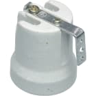 LE PROLUNGHE SAS - PRG551 PORT. E27 IN PORCELLANA C/STAFFA IN GIU