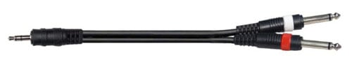 MELCHIONI SPA - MEM551726400 CAVO JACK3,5M-2X JACK6,3M 1,5M SJJJ-15BK