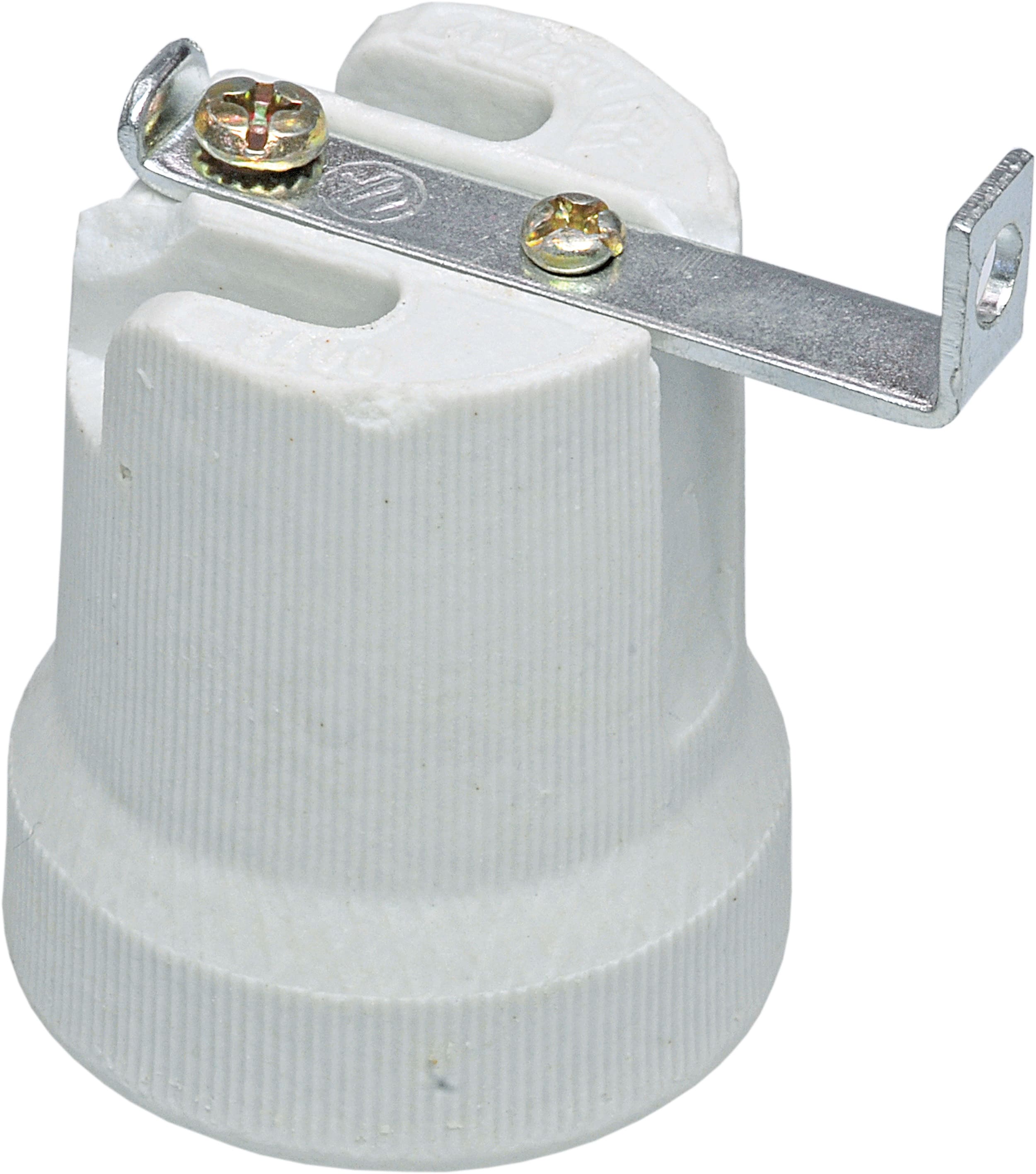 LE PROLUNGHE SAS - PRG552 PORT. E27 IN PORCELLANA C/STAFFA IN SU