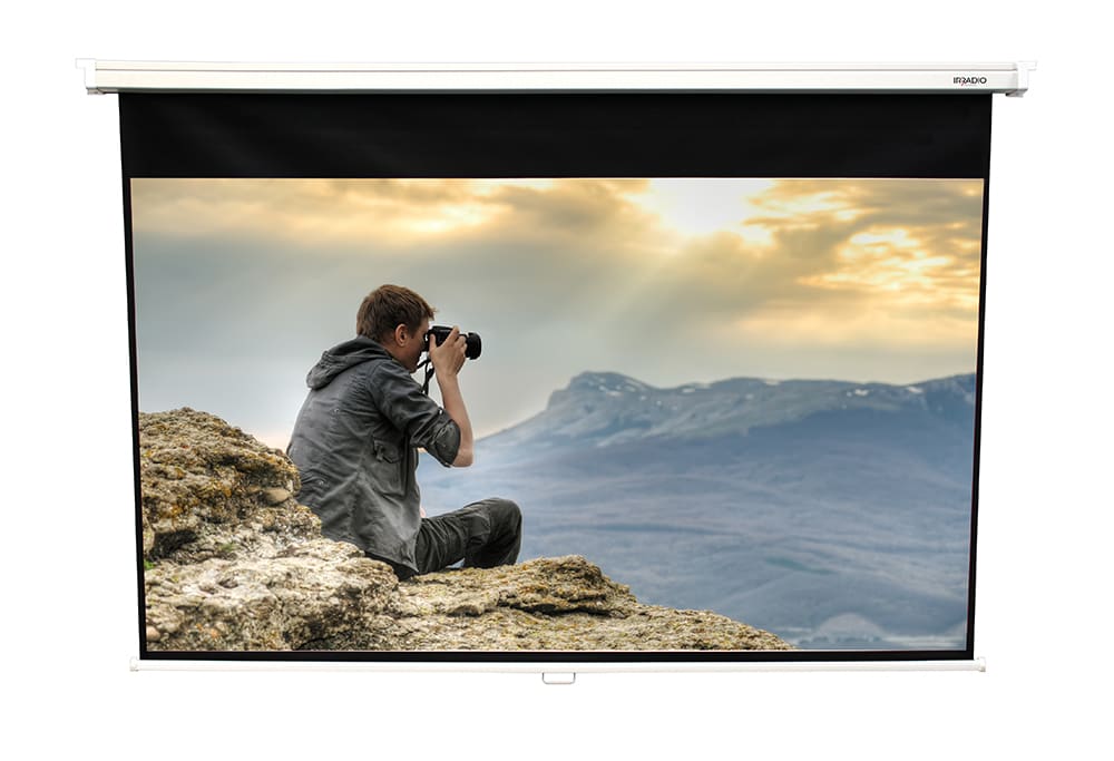 MELCHIONI SPA - MEM558000502 SCHERMO MANUALE 240X135CM CON TELA BIANC