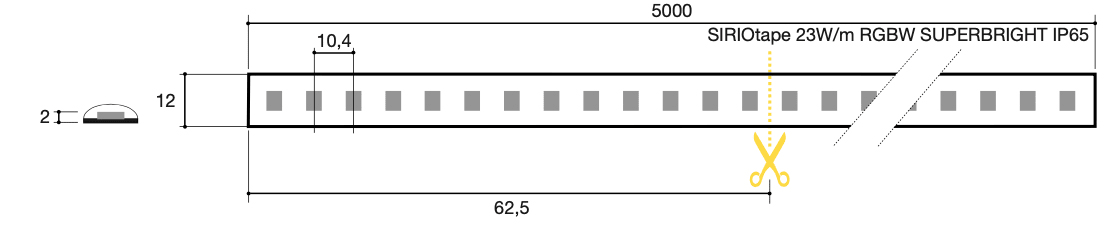 SICOM - SOL5605969 SIRIOTAPE 23WM RGBW (3000K) 24V - IP65