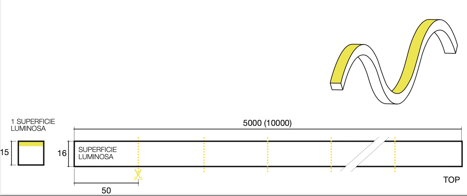 SICOM - SOL5609200-10 SICOMTAPE NEON TOP 10W 2700 IP67-10M