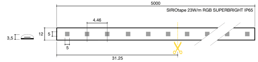 SICOM - SOL56123RGB20 SIRIOTAPE 23W/M RGB 24V SUPERBRIGHT