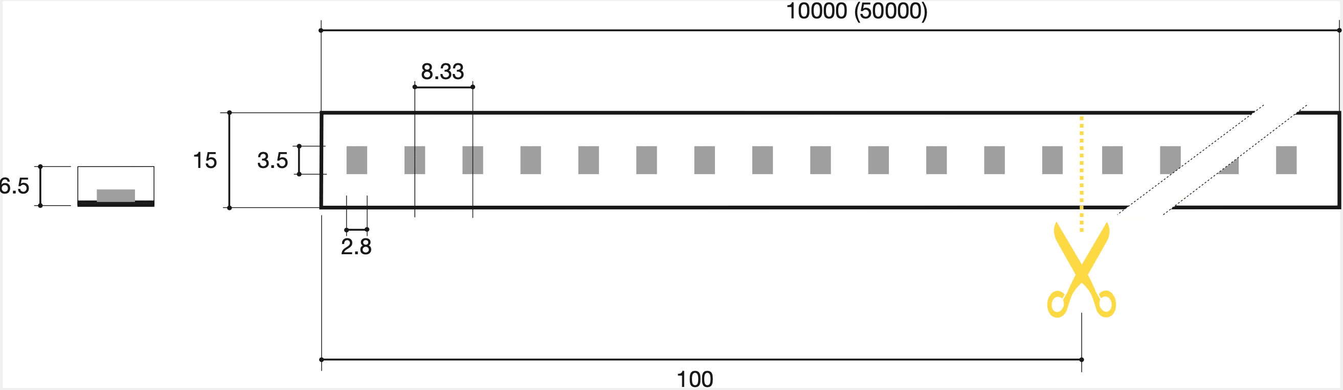 SICOM - SOL561AC1583065-50 SIRIOTAPE 15W/M 3000K IP65 230V-50M