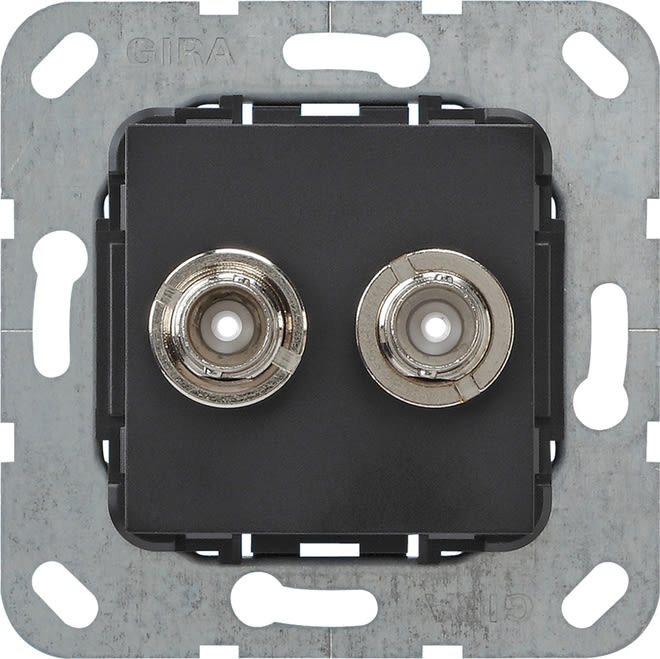 GIRA - GIR563010 BNC 2X COLL. CRIMPATO MODULO NERO O