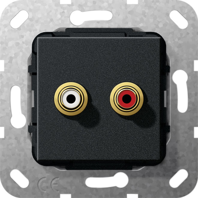 GIRA - GIR563110 CINCH AUDIO GENDER CHANGER MODULO NERO O