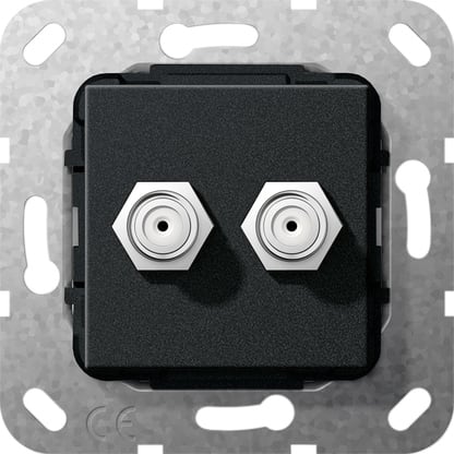 GIRA - GGI565110 SAT PRESA F 2X GENDER CHANGER MODULO NER