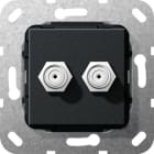 GIRA - GGI565110 SAT PRESA F 2X GENDER CHANGER MODULO NER