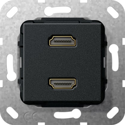 GIRA - GGI567110 HDMI 2-M G-CH MODULO NERO O