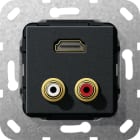GIRA - GGI567410 C-AUDIO HDMI CAVO BREAKOUT MODULO NERO O