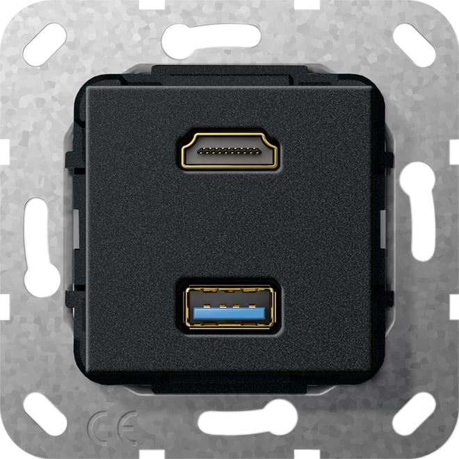 GIRA - GGI567910 HDMI USB 3.0 A CAVO BREAKOUT MODULO NERO
