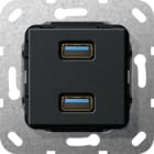 GIRA - GGI568410 USB 3.0 A 2X GENDER CHANGER MODULO NERO