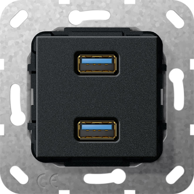 GIRA - GIR568510 USB 3.0 A 2X CAVO MULTICON. MODULO NERO