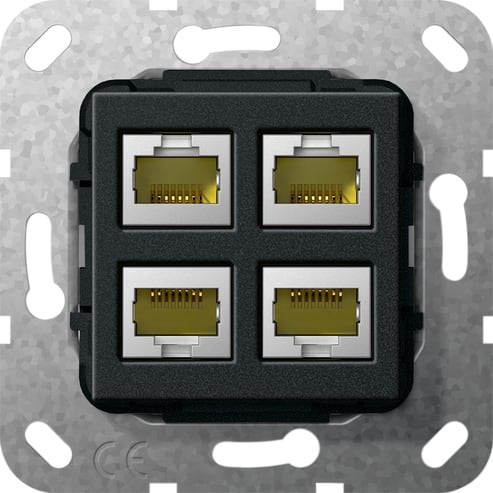 GIRA - GGI569910 MJ RJ45 CAT.6A 10 GB 4-M MODULO NERO O