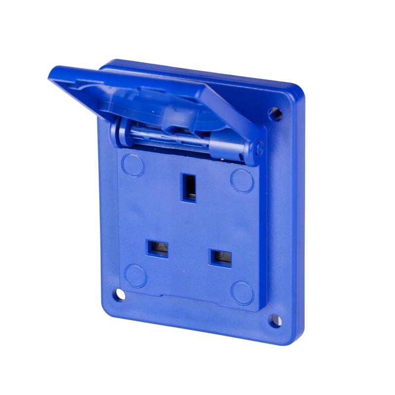 SCAME PARRE SPA - SCA570.4041 PRESA INCASSO BS1363 13A BLU (FL.70X87)