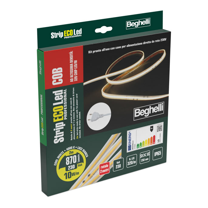 BEGHELLI - BEG57684 STRIP COB AC230 10WIP65 4K 2M