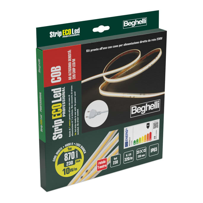 BEGHELLI - BEG57686 STRIPCOB AC230 10W IP65 4K 1M