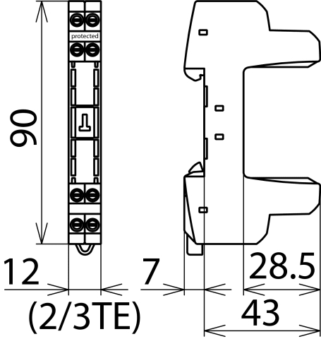DEHN ITALIA SPA - DEH920301 Elemento base tetrapolare per l'innesto di moduli di protezione BLITZDUCTOR XT Ex(i)