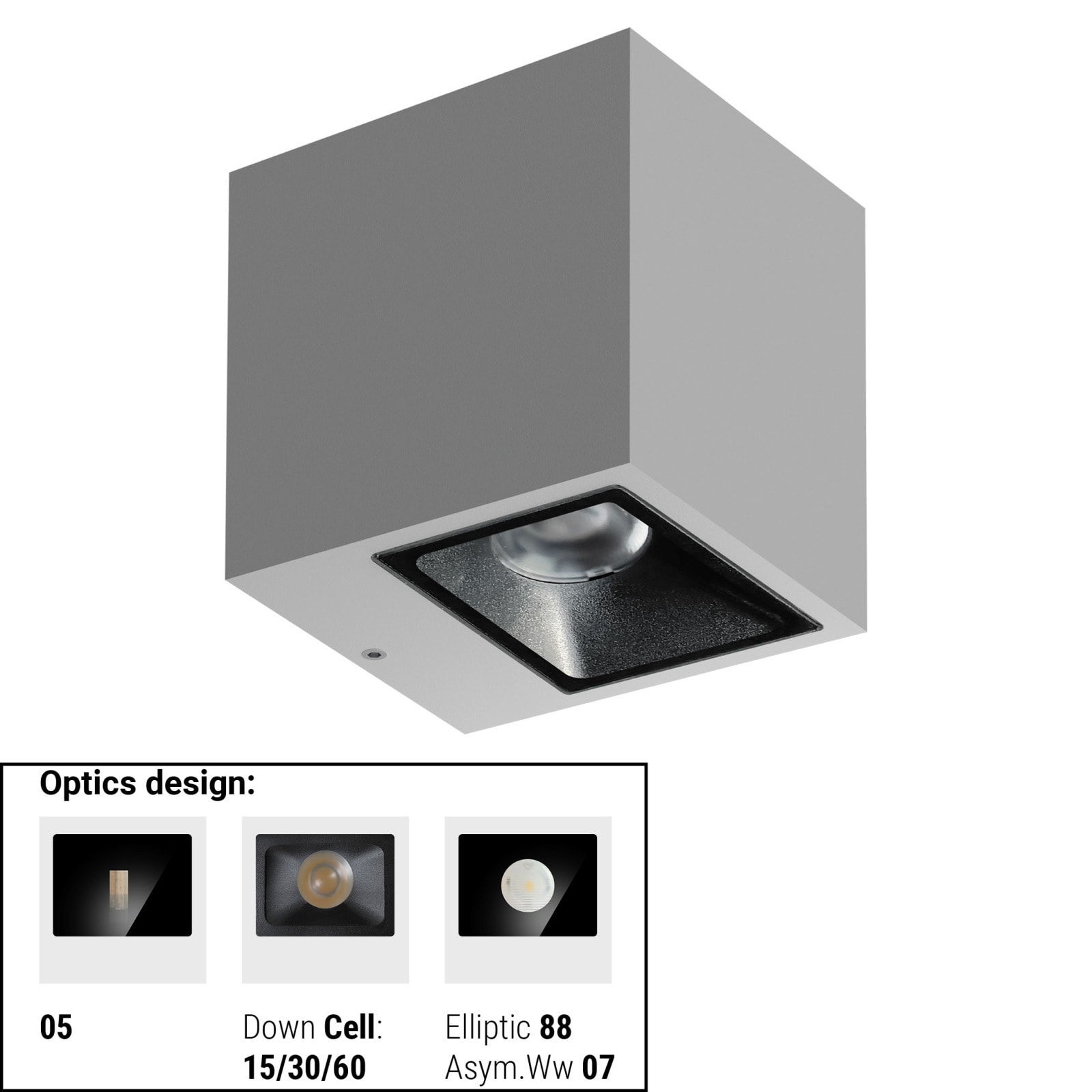 LINEA LIGHT (ILED) - ILD76248W30 CUBIT 31 1L MONO 17WAC ON/OFF GG