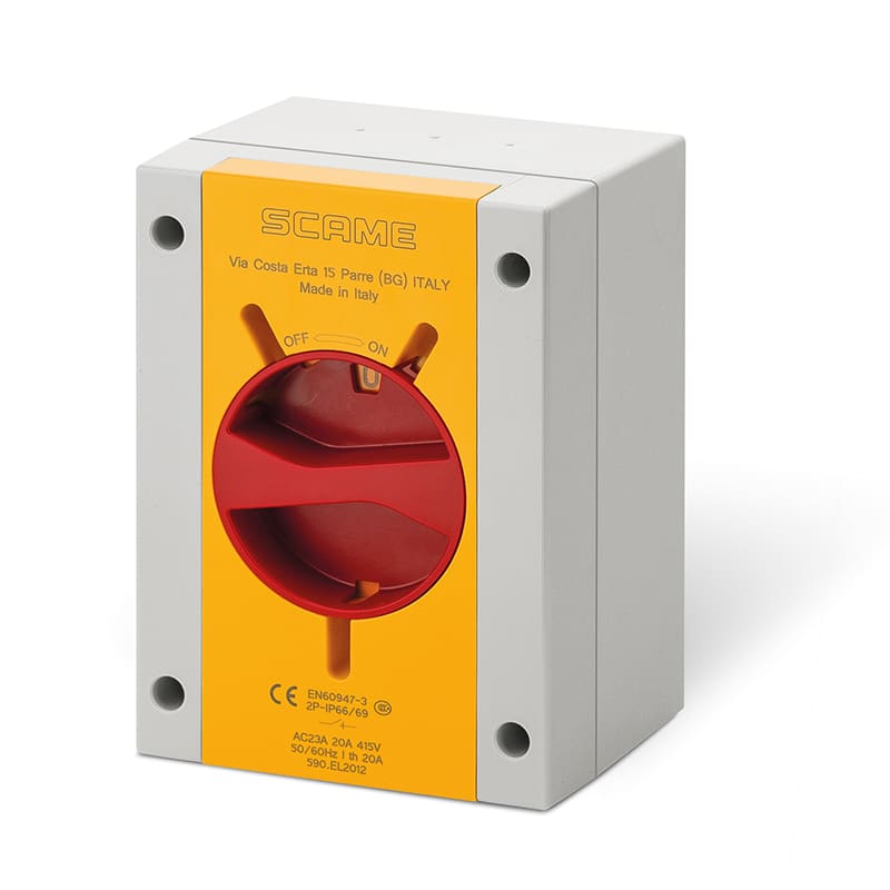 SCAME PARRE SPA - SCA590.EM4012 INT. DI MANOVRA/SEZ. 40A 2P IP66/IP69