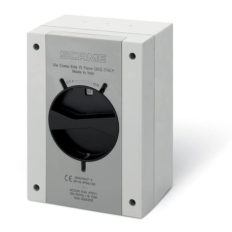 SCAME PARRE SPA - SCA590.GE1608 INT. DI MANOVRA/SEZ. 16A 8P IP66/IP69