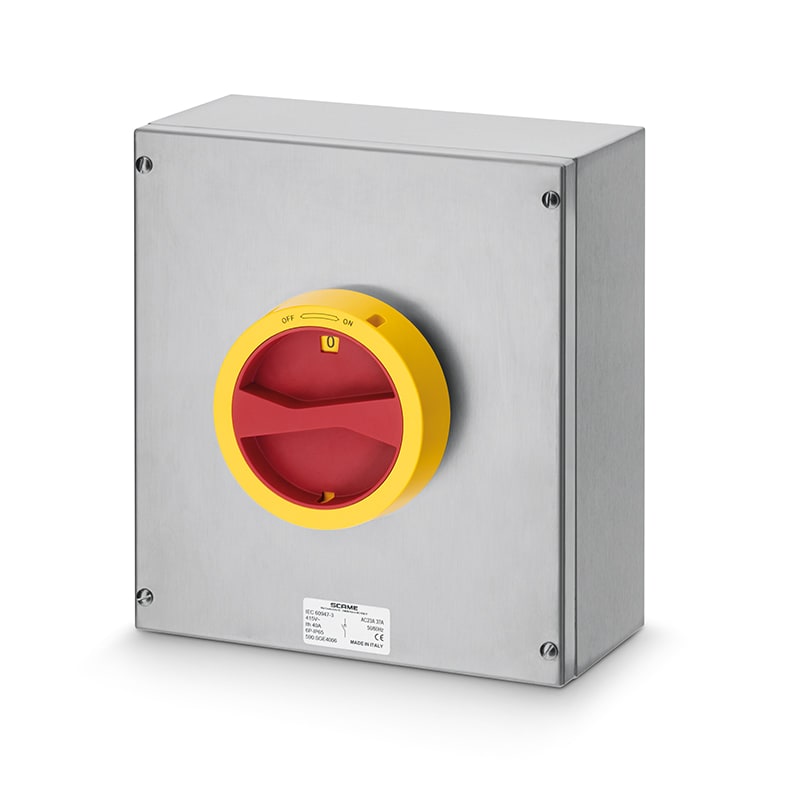 SCAME PARRE SPA - SCA590.SEM3206 ISOLATORS IN ACCIAIO 32A 6 POLI EMERG.