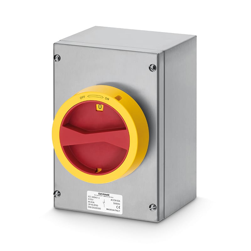 SCAME PARRE SPA - SCA590.SEM10003 ISOLATORS IN ACCIAIO 100A 3 POLI EMERG.