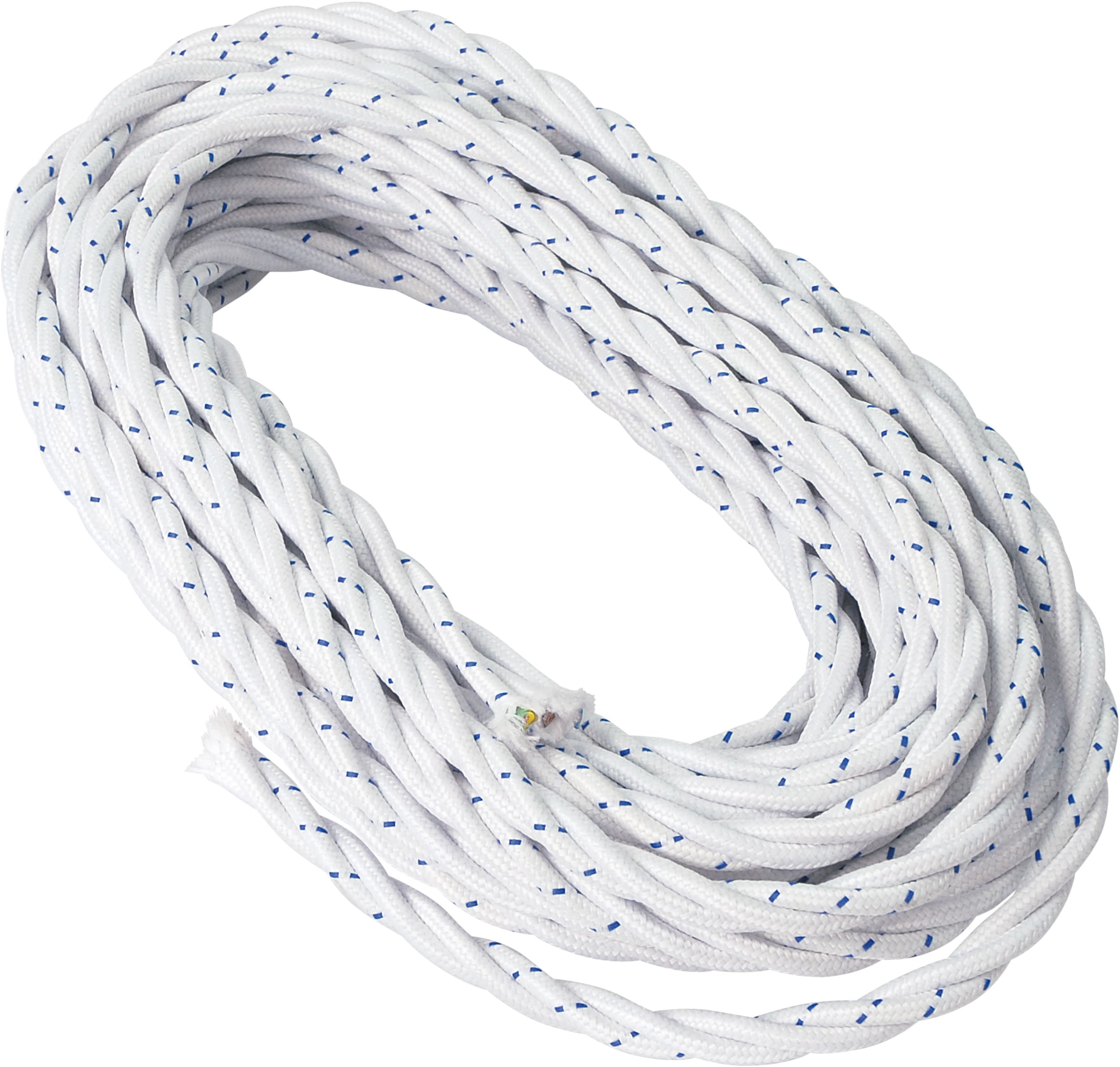 LE PROLUNGHE SAS - PRG5932/25 TRECCIA COTONE 3G1 MT. 25 BIANCO