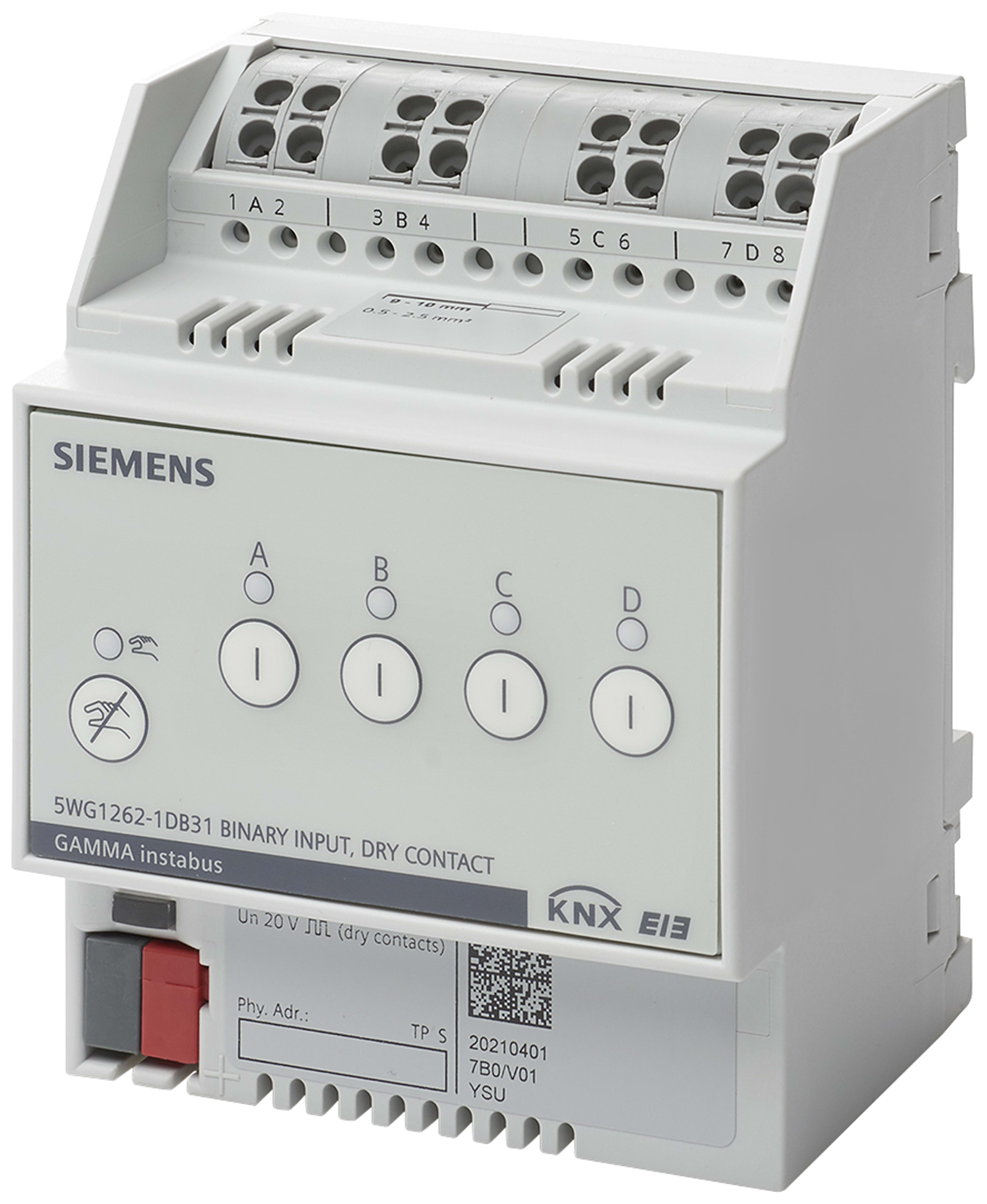 SIEMENS - BUILDING T - BCT5WG1262-1DB31 INGRESSI BINARI. N 262D31 4XCONT.POT.LIB