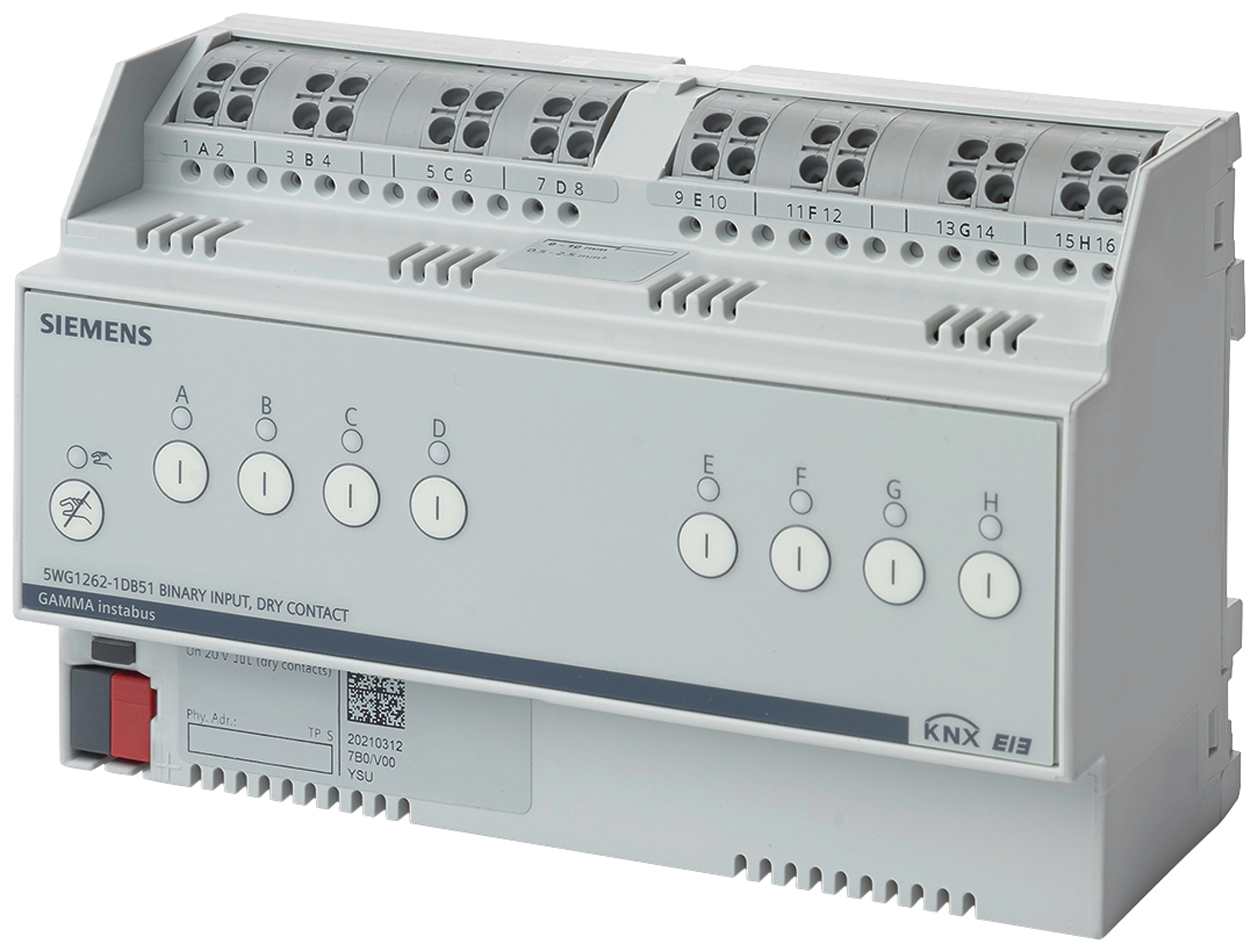 SIEMENS - BUILDING T - BCT5WG1262-1DB51 INGRESSI BINARI. N 262D51 8XCONT.POT.LIB