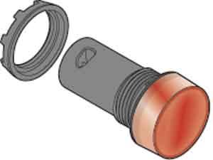 ABB SPA - ABBCL2502R CL2-502R LAMP. LED ROSSO, 24VCA/CC