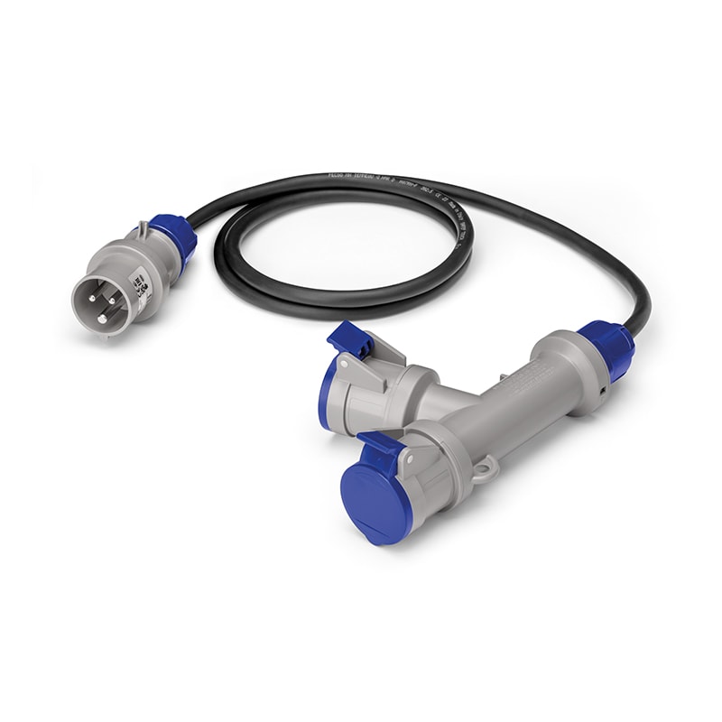 SCAME PARRE SPA - SCA600.2015-062 ADATTATORE 2X2P+T 220V 16A IP44 CAVO 2M