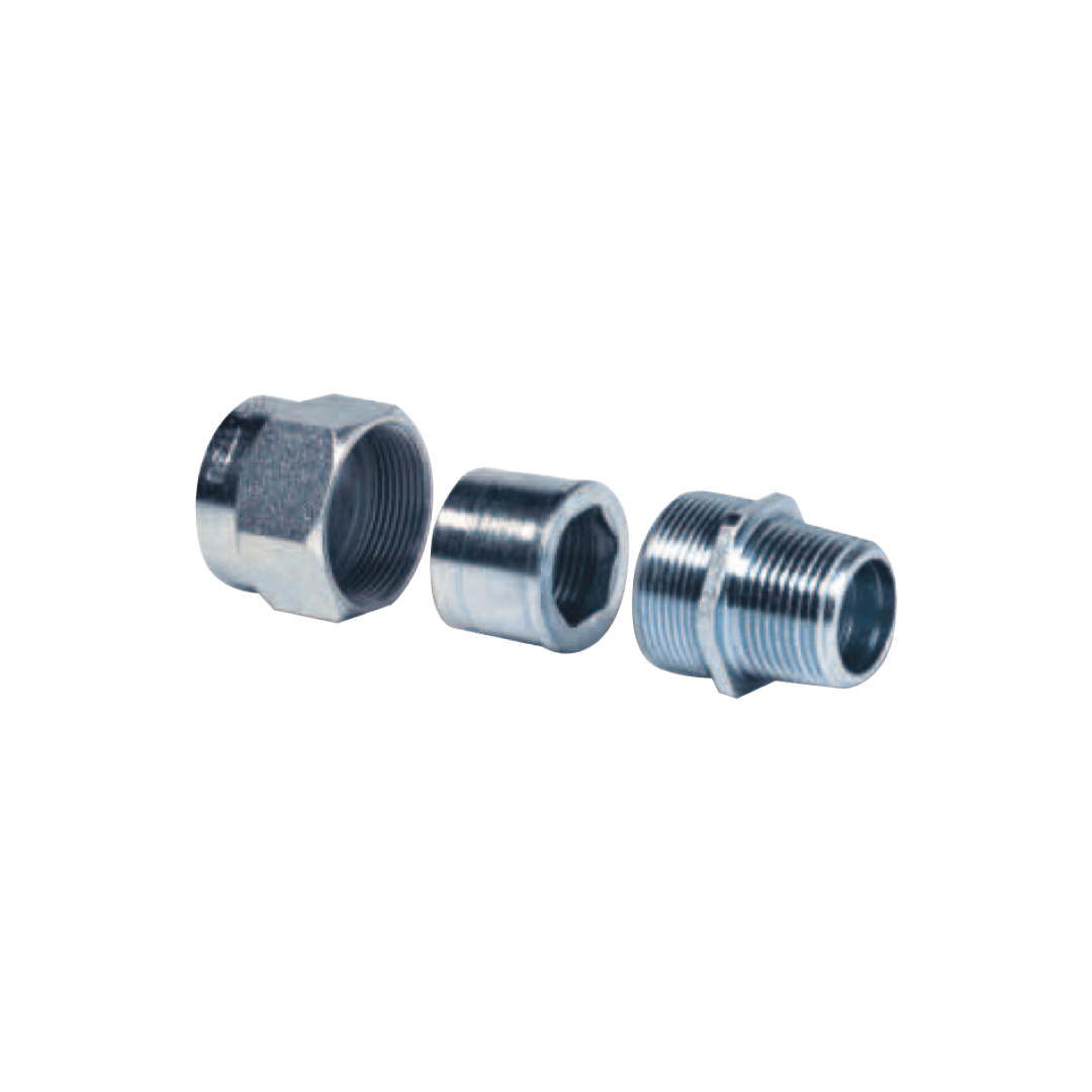 COSMEC - CSM6005.04M Raccordo 3 pezzi in acciaio zincato, filetto maschio-femmina GAS 4" ISO 7/1