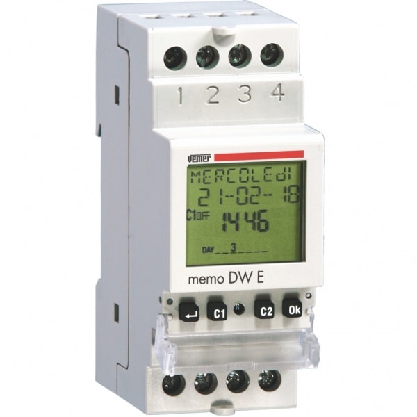 VEMER SPA - VEMVE463600 MEMO DW E OROLOGIO SETT. 1CH 24V