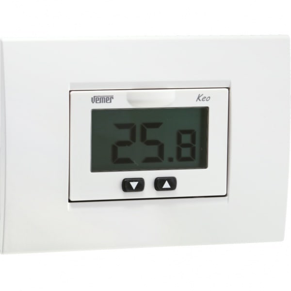 VEMER SPA - VEMVE771500 KEO-E LCD TERMOST.INC. BATTERIA BIANCO