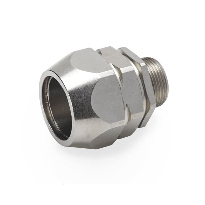 COSMEC - CSM6010PAT-1211G Raccordo metallico maschio girevole per tubo in PA con treccia metallica, PG11, AD15,8