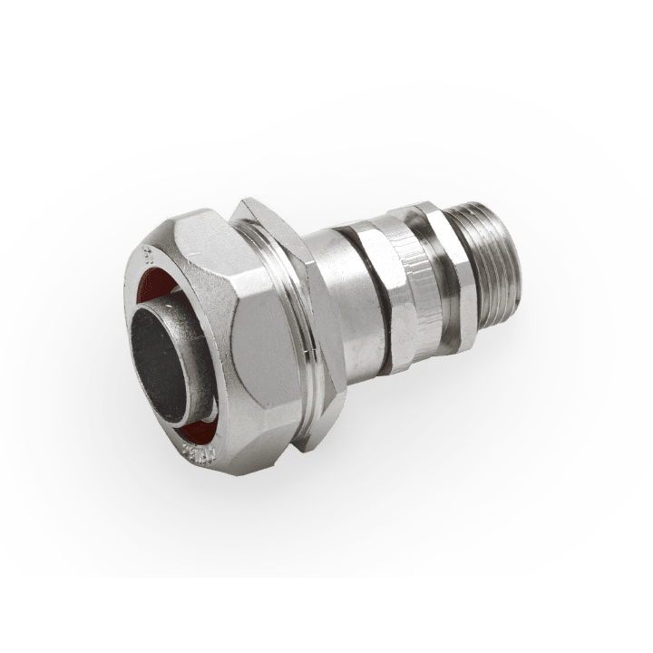 COSMEC - CSM6014P10M120509 Raccordo pressacavo per tubo metallico flex, filettatura M12x1,5, serraggio cavo 5-9 mm, AD10