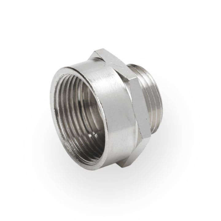 COSMEC - CSM6004-1114 Riduzione Maschio in ottone nichelato, GAS 1" - Femmina GAS 1" 1/4, tipo B