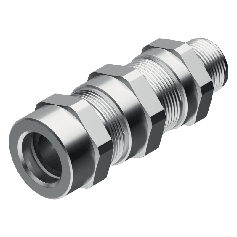 COSMEC - CSM6018ADSDKGM4SX Pressacavo ATEX in INOX AISI 316L, doppia ten. cavo arm, M32x1,5 , cavo serr. 15-24 / est. 20-31 mm