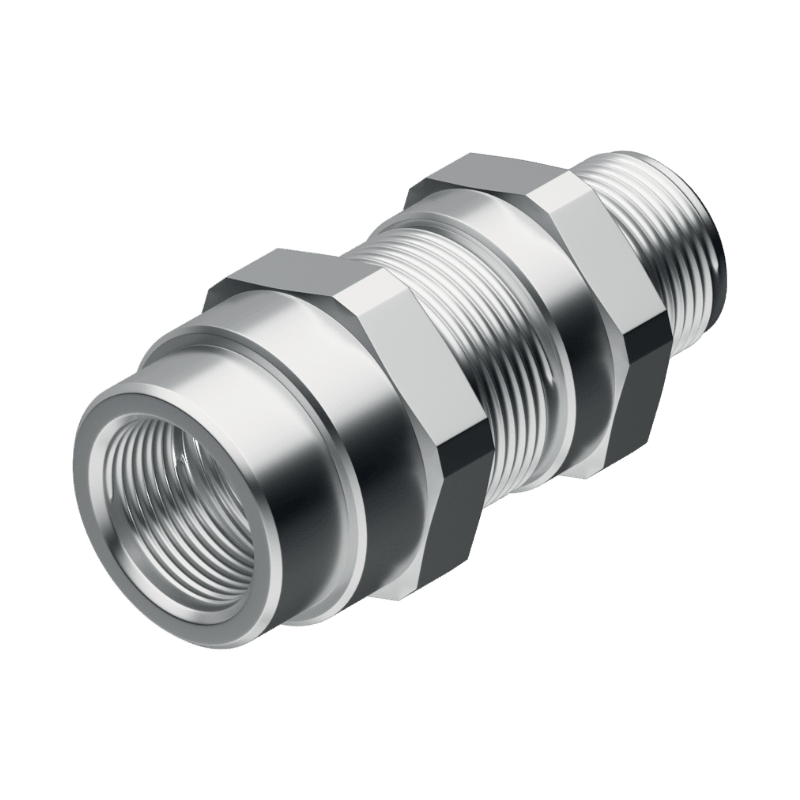 COSMEC - CSM6018ANFHKGM8EX Pressacavo ATEX in INOX AISI 316L, sing. tenuta non arm., fil. femm. M75x1,5 , serr. cavo 45-54 mm