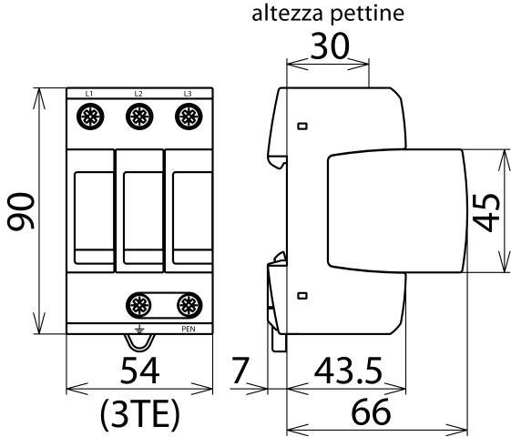 DEHN ITALIA SPA - DEH952302 SPD T2 3P 600V DG M WE 600