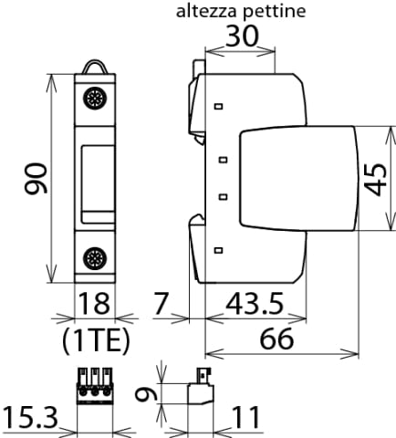 DEHN ITALIA SPA - DEH952098 SPD T2 1P 48V CON CONTATTO