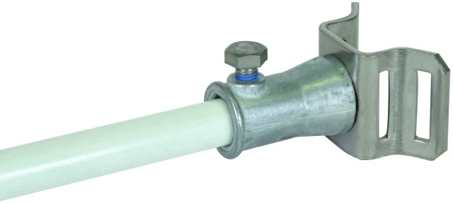 DEHN ITALIA SPA - DEH106322 Staffa in INOX per fissaggio nastro tend itore 25mm con bussola zama D 16mm per D EHNiso