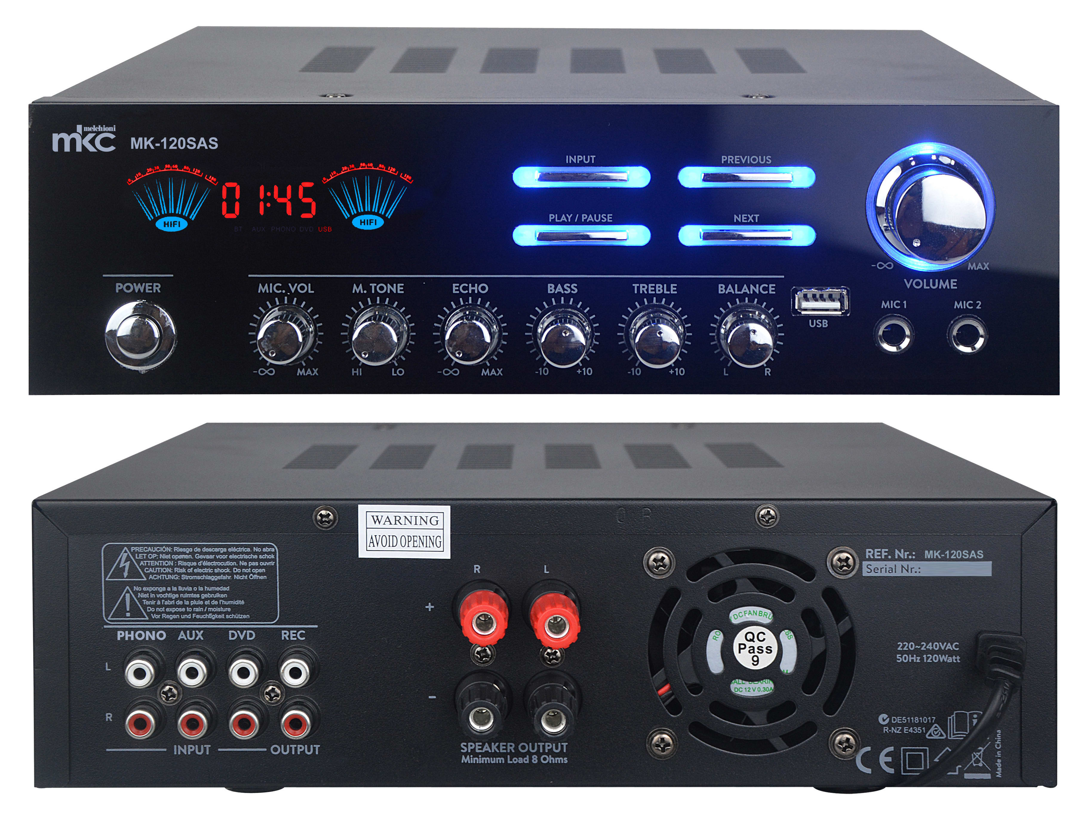 MELCHIONI SPA - MEM550111011 AMPLIFICATORE STEREO DA 120W (2 X 60W) C