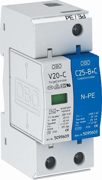 OBO BETTERMANN - OBO5094650 V20-C 1+NPE-280 LIMITATORE SOVRATENS V20
