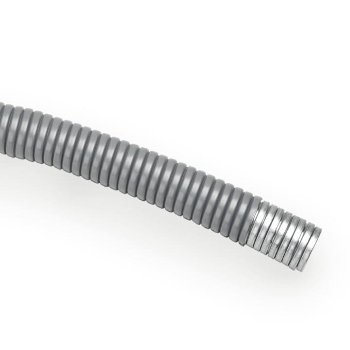 COSMEC - CSM6071-027 Tubo flessibile metallico, rivestito in PVC aspirato, aggraf. rinforz., D 26,5x31,5 mm, AD27, grigio