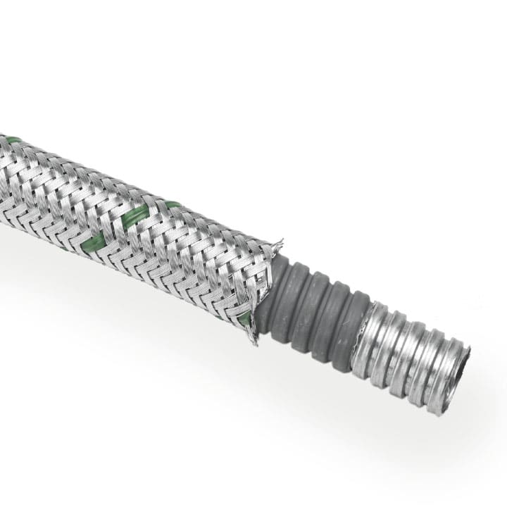 COSMEC - CSM6071ETX-038 Tubo metallico ricoperto in EVA aspirata, protetto con treccia INOX AISI304, diam. 35x42 mm, AD27
