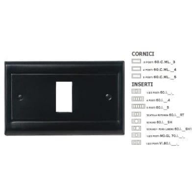 MASTER SRL - MST60I201 INSERTO LACCATO NERO 1 FORO