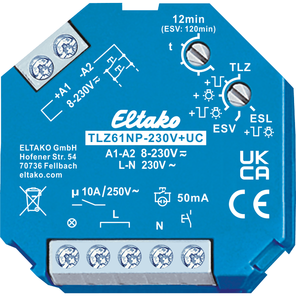 ELTAKO - EAK61100301 LUCE SCALA MULTIFUNZIONE 1NO 16A 30 MIN